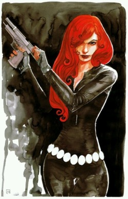 scifi-fantasy-horror:  BLACK WIDOW by •Stéphanie Hans 