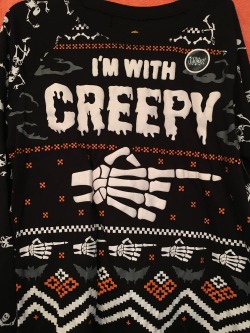 sellyourseconds:  halloween-things:  Walmart has Halloween sweaters!