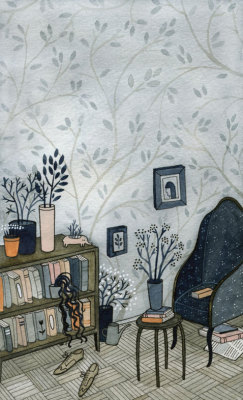 bibliolectors:  Rincón de lectura (ilustración de Yelena Bryksenkova)