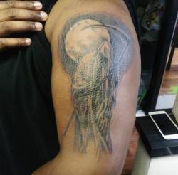 Reaper for Brandon’s first tattoo.   Thanks again for sitting