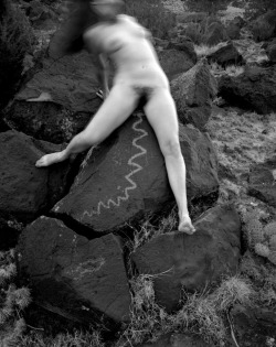 les-sources-du-nil:  Judy Dater Self Portrait with Petroglyph, 1981 