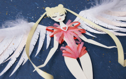 mochibuni:  littlepaperforest:  Sailor Moon mid transformation!