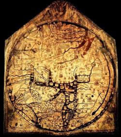 historyarchaeologyartefacts:The Hereford Mappa Mundi: the largest