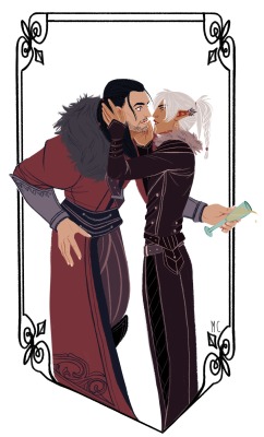 lingering-nomad:  Fenris and the Champion of Kirkwall. They’re