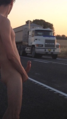 Completely naked and totally erect, this man is showing his hardon