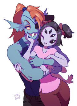 groundlion:  A part of me felt compelled to draw Muffet and Undyne