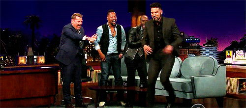 56blogsstillcrazy:  kumasenpai:  mike-colter:  Jon Bernthal dancing while on The Late Late Show with James Corden  LOL  punisher got moves b a lil james brown 