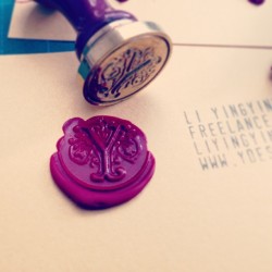 loftyillusion:  Experimenting my namecard design with seal wax
