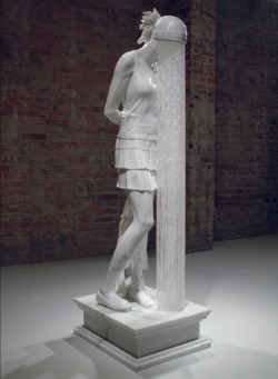 flowartstation:   ‘Ghost Girl’, life size marble sculpture