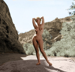 oldiznew:  Diane Webber nude in the wilderness, photography by