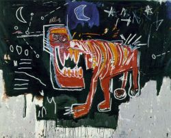 artist-basquiat:  Dog, 1982, Jean-Michel BasquiatSize: 238.8x193