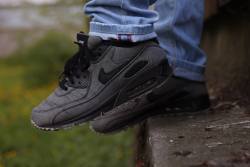 sweetsoles:  Nike Air Max 90 ‘Air Attack Pack’ - Black Denim