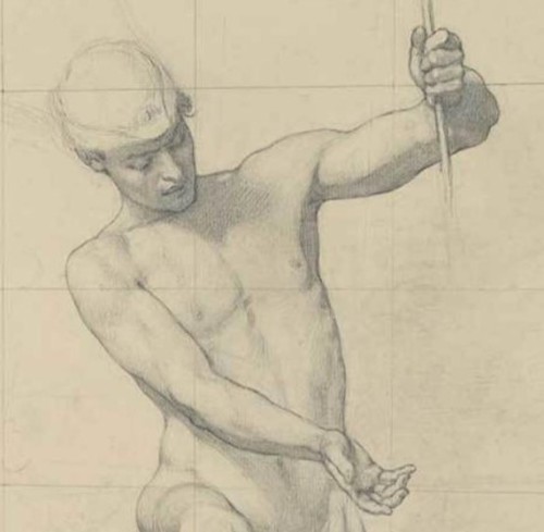 ganymedesrocks:Kenyon Cox (1856 - 1919), Hermes, unsigned pencil