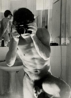jameskaneart:Dino Pedriali, Nude Man Photographing the Photographer,