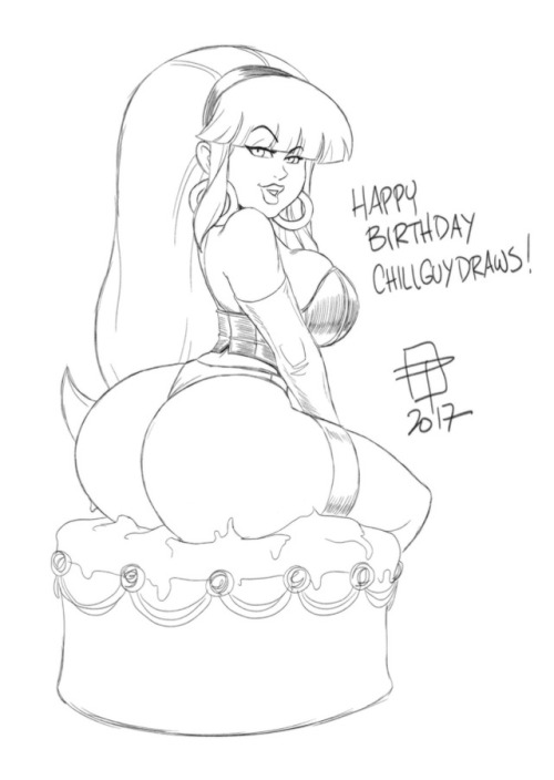 chillguydraws: callmepo:   Happy Birthday @chillguydraws ! Had to prepare a special bootycake for you. ENJOY!   Booty-licious! Big Thanks my dude! 