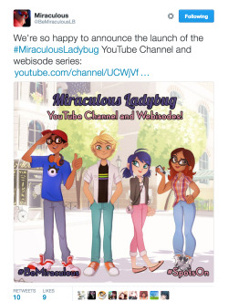 miraculousdaily:  Miraculous Ladybug official Youtube channel