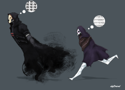 mydaftmind:  Reaper and a idea of how Sombra looks? Anyways i