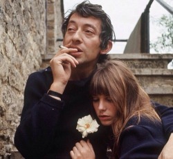 60slovely-girls:  Jane Birkin & Serge Gainsbourg 