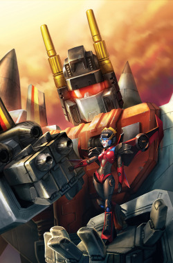 spewpew:  spewpew:My cover for Windblade #1, for Combiner Wars!