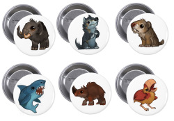 alradeck:  Prehistoric buttons set is up!  We’ve got the