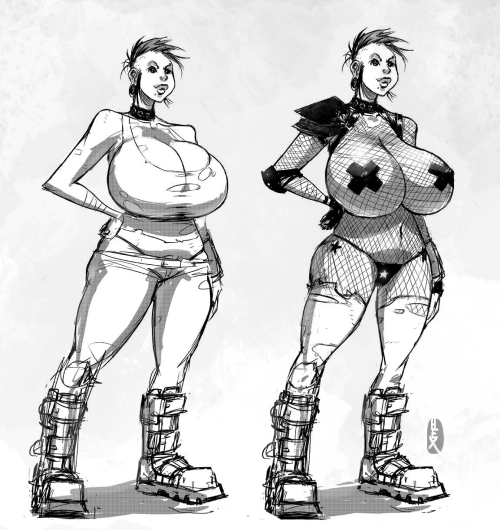 hexamous:  Some sketches of my FO3 OC Nikki that I never posted here… Fanart is always welcome ;D  awesome =)