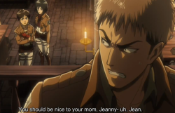 captainarlert:  I was going to laugh at Eren calling him Jeanbo,