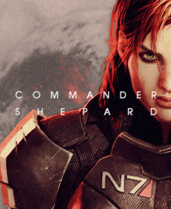 quinnfabrai:  Mass Effect Meme: one commander  → Female Shepard