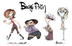 karlhadrika: A colored line up for the ‘Becky Prim’ characters.