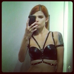 elisanth:  Studded latex bra or harness from JoyWilliamsDesign.