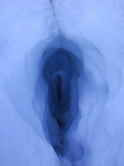 wanderthewoods:  “Ice Cave” by Georgia O’Keeffe and a photograph