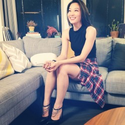 jesperfahey:  @arden_cho Interviews all day! Styled by @detective__chako make