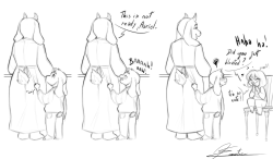 mathilde-art:  UNDERTALE - The Goat Asriel   they both are cute~