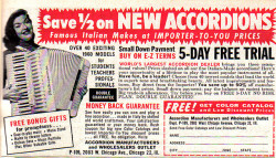 Save ½ on new accordians by Steve