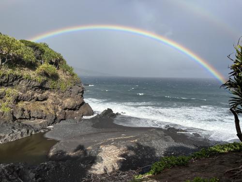 oneshotolive:  A rainbow after a short burst of rain at Haleakalā