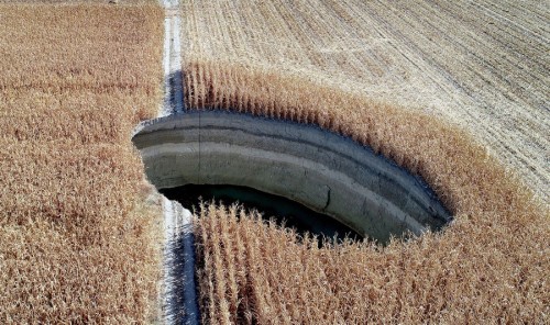 iamoutofideas:unsubconscious:A drone photo shows one of several