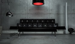 escapekit:  QWERTY SOFA Turning the archetypal image of a keyboard,