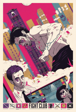 andrewarcher:  Fight Club - 24’ x 36’, 6 colour screenprint.