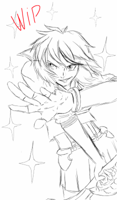 Just the line art of the Ryuko drawing im doing, I’m pretty