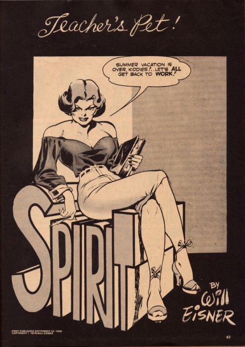 Splash page from The Spirit No. 14 (Warren, 1976). Cover art by Will Eisner.From Oxfam in Nottingham.