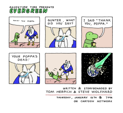 Evergreen promo by writer/storyboard artist Steve Wolfhard