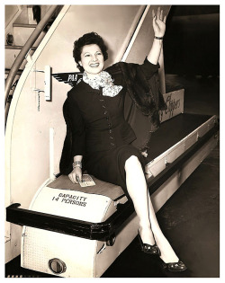   Ann Corio    A 60&rsquo;s-era press photo features Ms. Corio posing with her boarding pass.. She was set to fly to Bermuda for a 2-week appearance, via Pan-Am Airlines..  