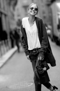 senyahearts:  Models Off Duty: Sasha Luss - Street Style, MFW