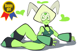 satoshitakeo:  Peridot in a sexy bunny outfit !  Art By: SatoshiTakeo