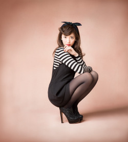 Haruna Kojima of AKB48 for Lunaville hosiery