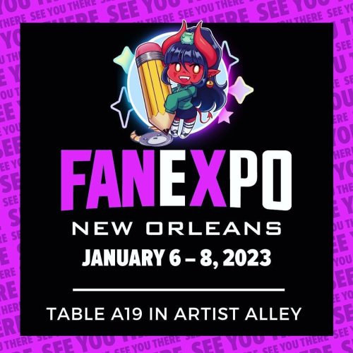 I’ll be at @fanexponeworleans next week in the Artist Alley