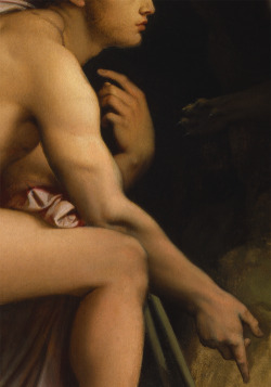 detailsdetales:  Oedipus and the Sphinx (1864) Jean Auguste Dominique