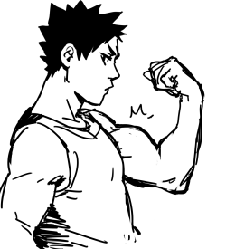 flunflun:  Iwa-chan’s buff arms from my twitter today