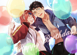 ide-micky:  Happy Birthday Rin!I missed on Sousuke’s Birthday