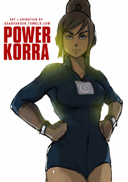 asadfarook:  Power Korra Animated !A little rendition of a superhero-ish