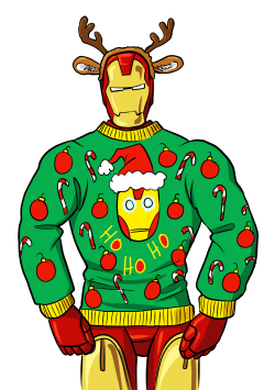 maskedfangirl:  Copperbadge requested “HIDEOUS IRON MAN CHRISTMAS